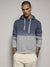 Blue & Grey Pullover Ombre Sweatshirt With Ribbed Hem