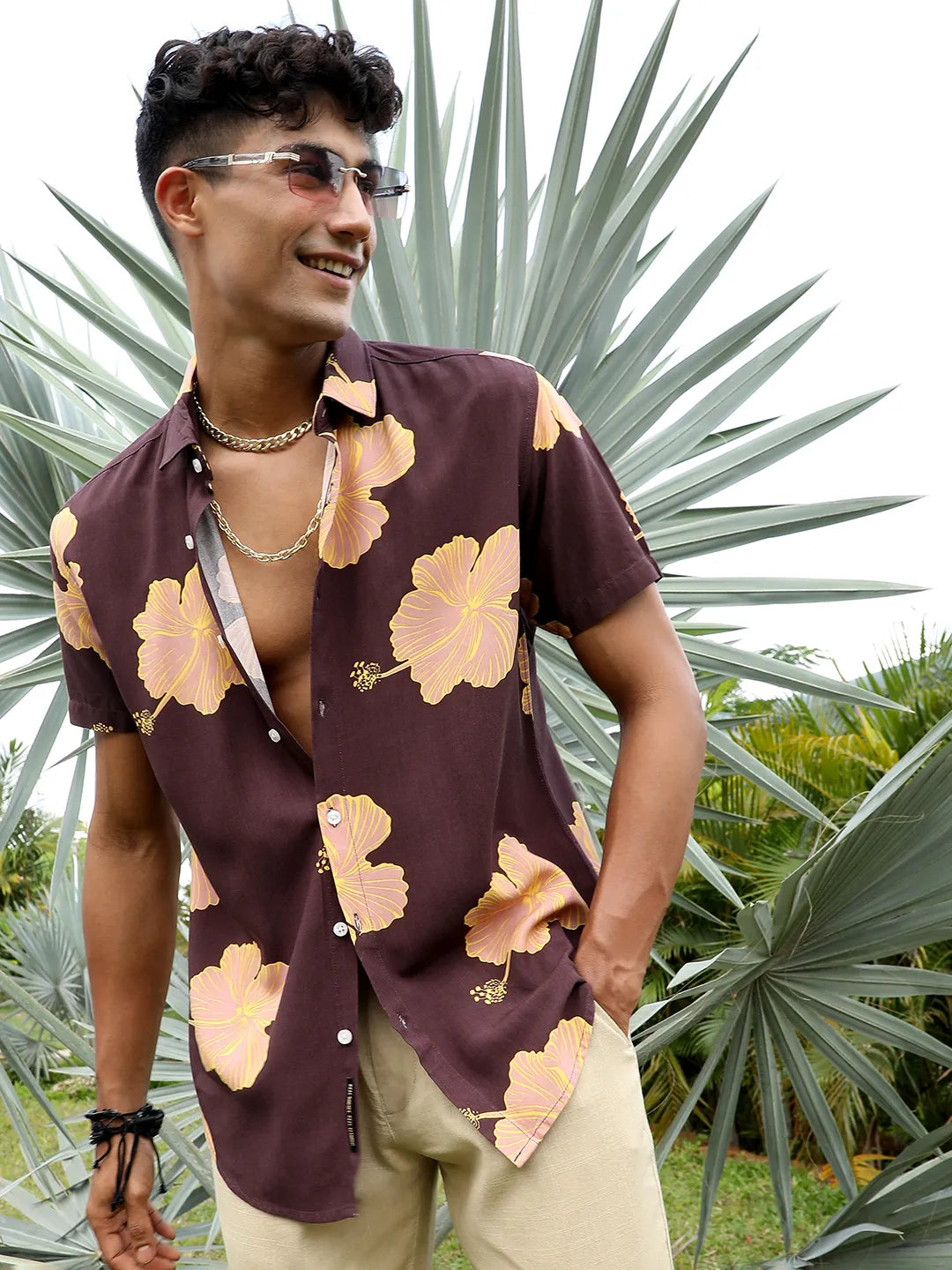 Hibiscus Print Shirt