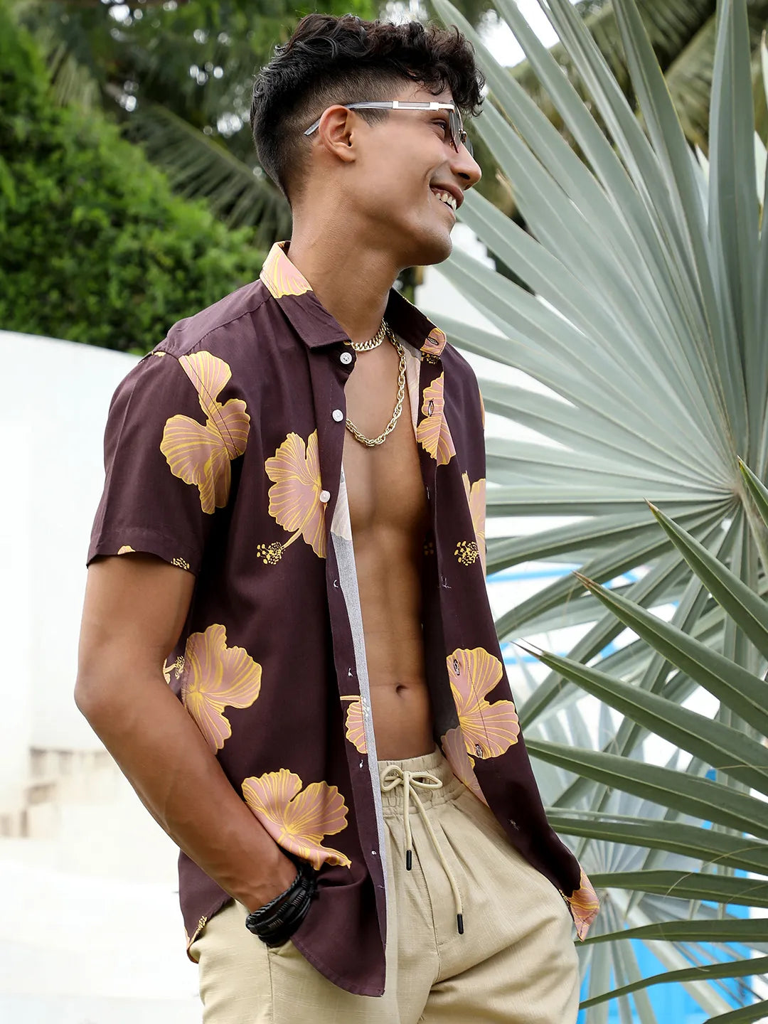 Hibiscus Print Shirt