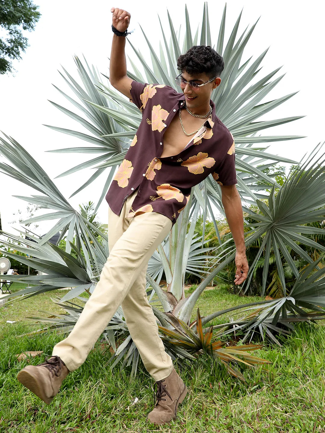 Hibiscus Print Shirt