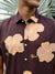 Brown Hibiscus Print Shirt
