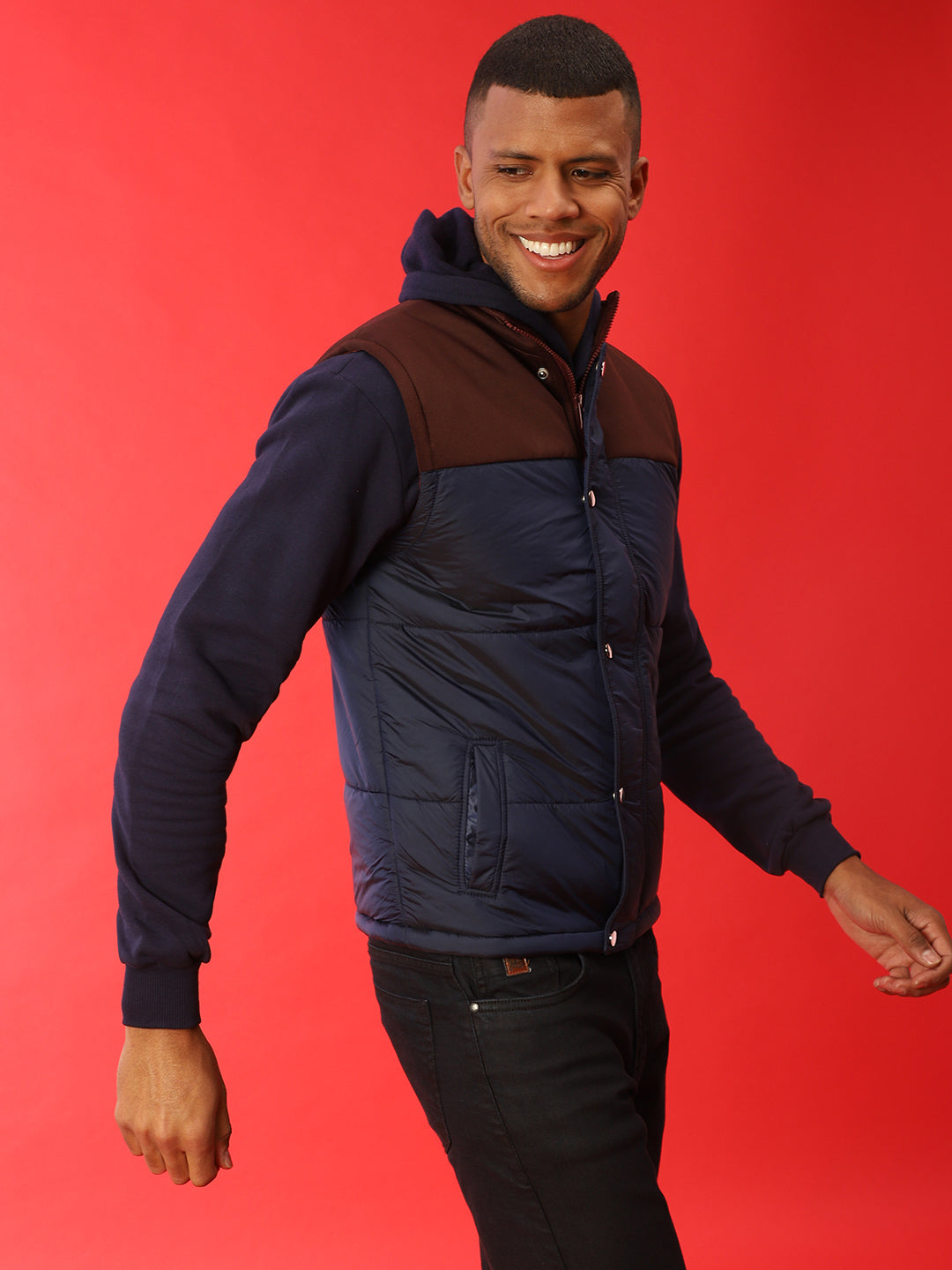 Zip-Front Puffer Jacket With Insert Pocket