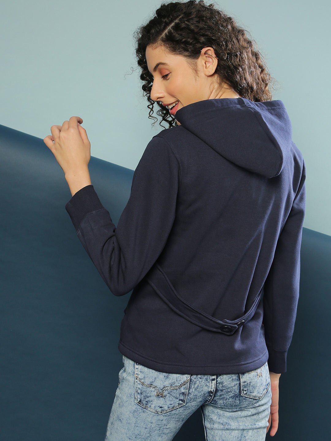 Double-Breasted Jacket With Angled Open Pockets
