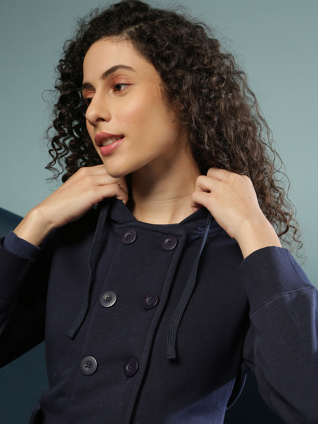 Double-Breasted Jacket With Angled Open Pockets