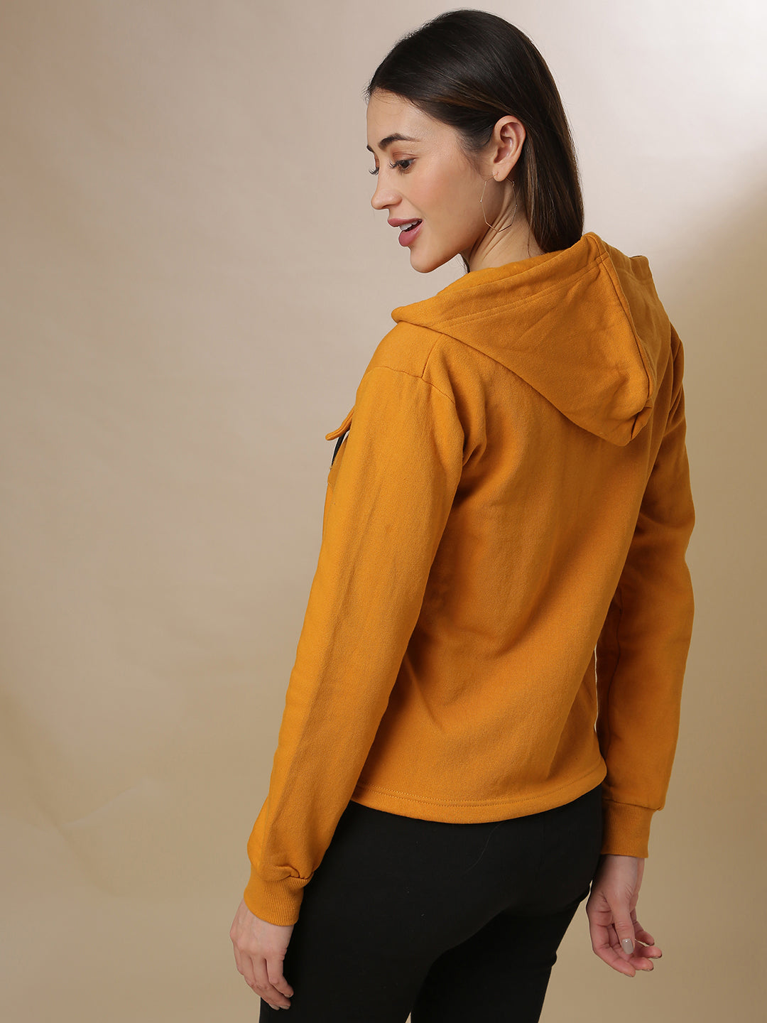 Flap Pocket Sweatshirt With Contrast Buttons