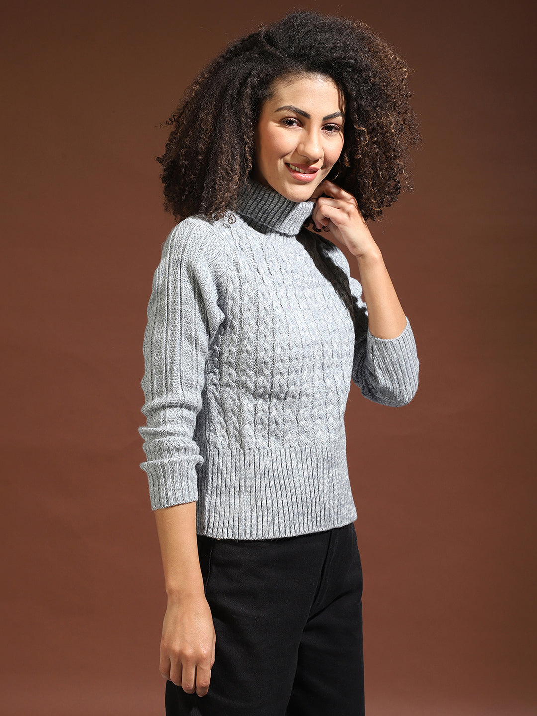 Cable-Knit Pullover Sweater