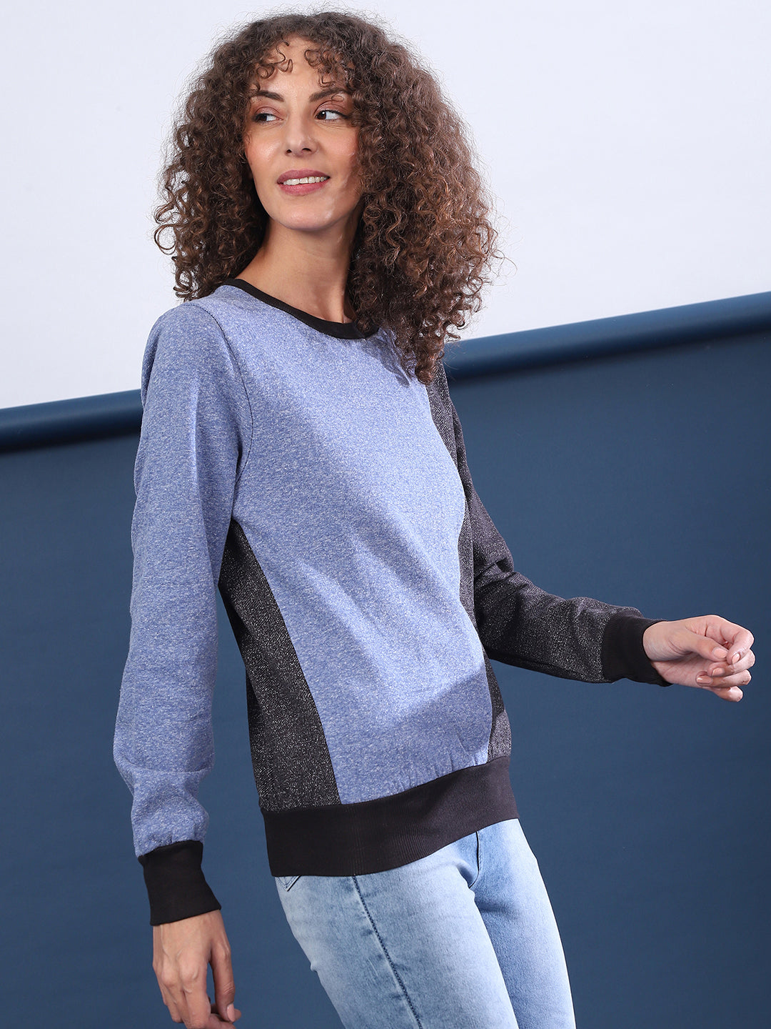 Contrast Panel Sweatshirt