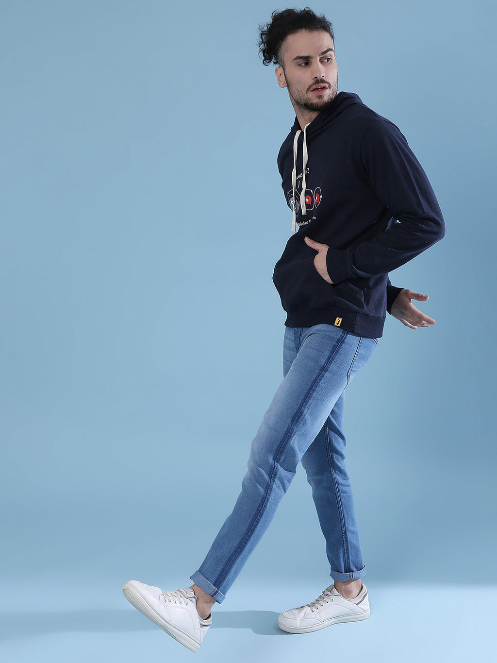 Water Molecules Hoodie With Kangaroo Pocket