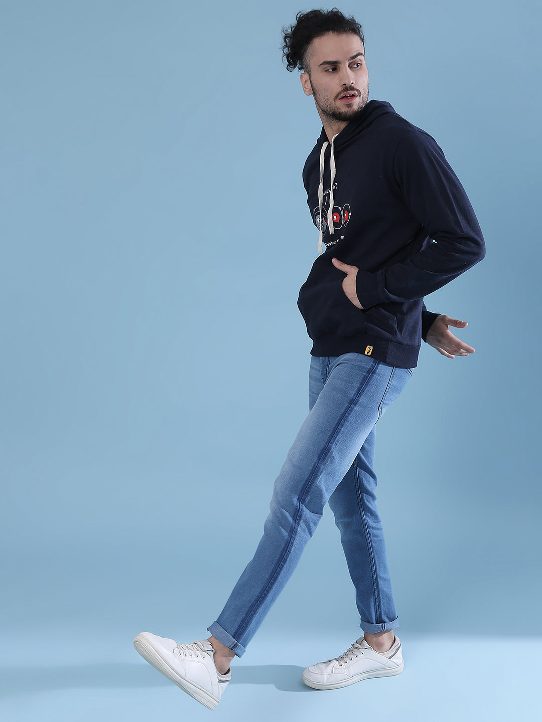 Water Molecules Hoodie With Kangaroo Pocket