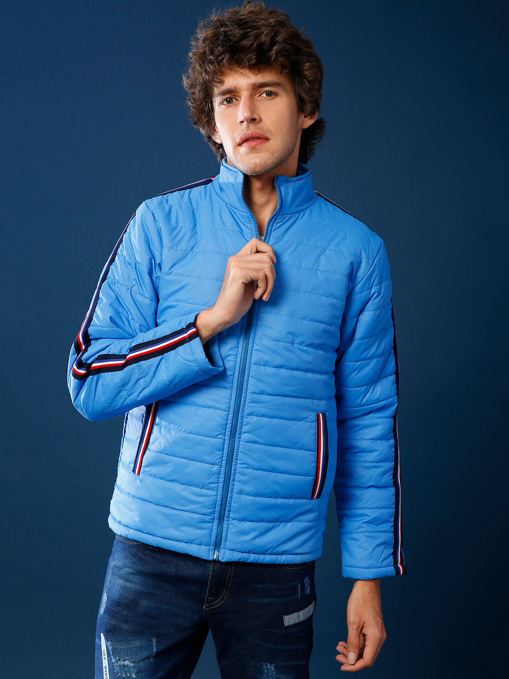 High Neck Quilted Jacket