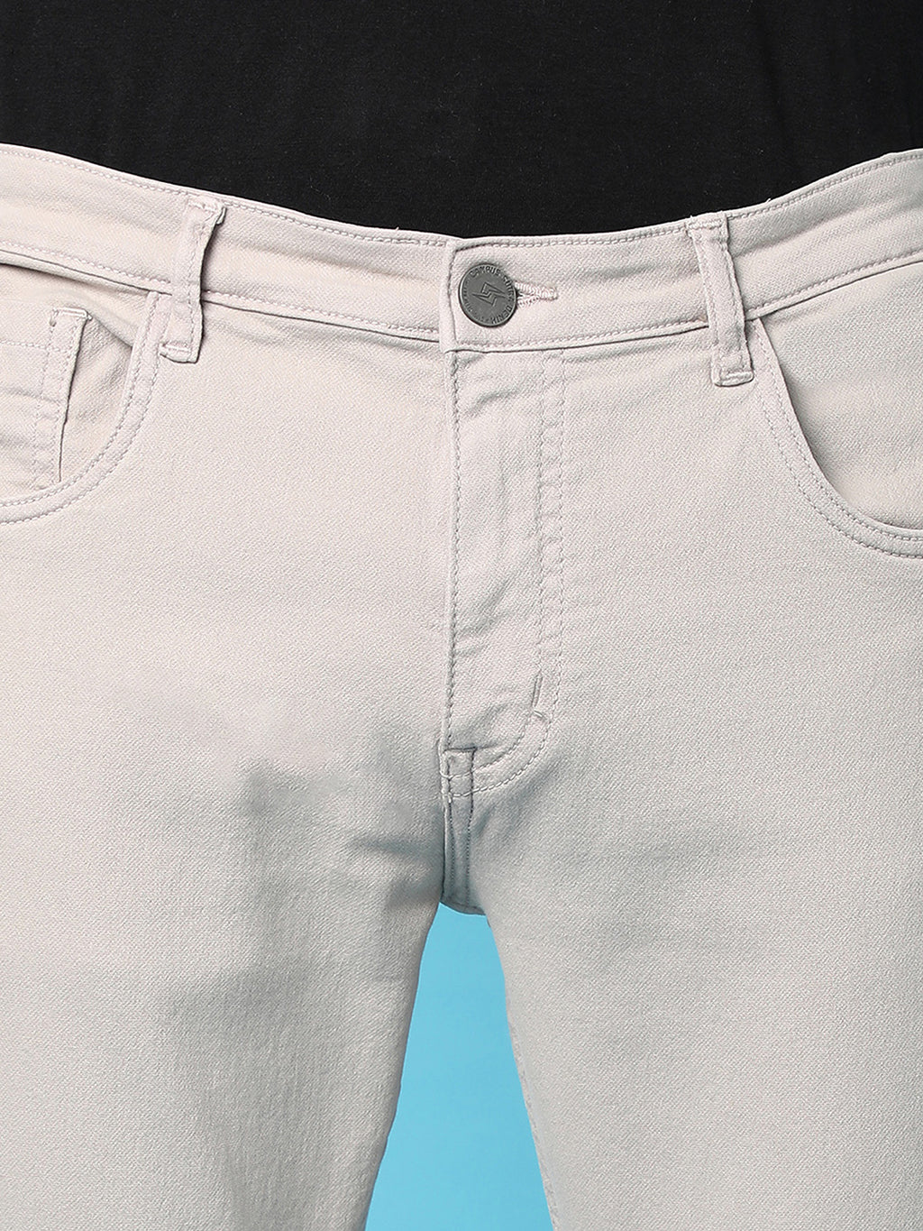 Rolled Hem Denim Jeans