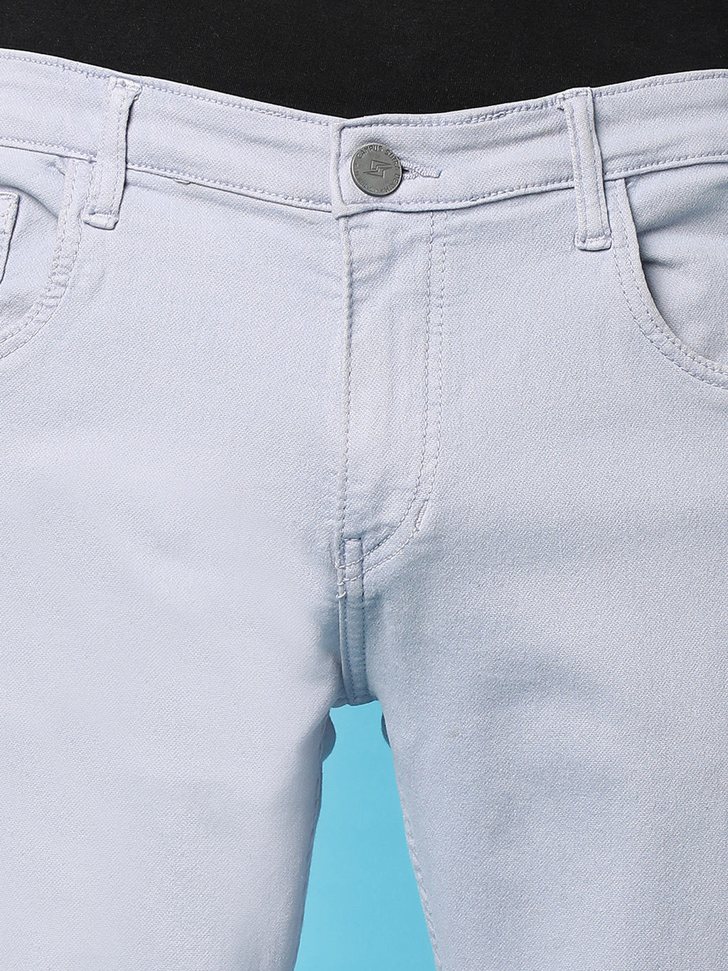 Rolled Hem Denim Jeans