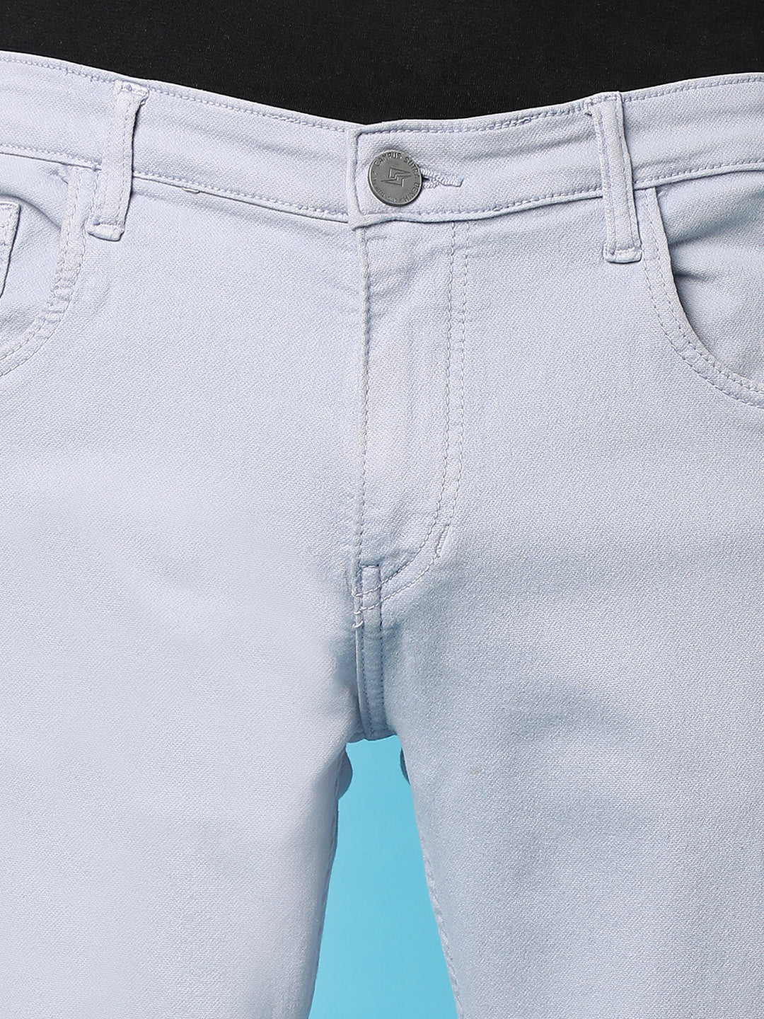 Rolled Hem Denim Jeans