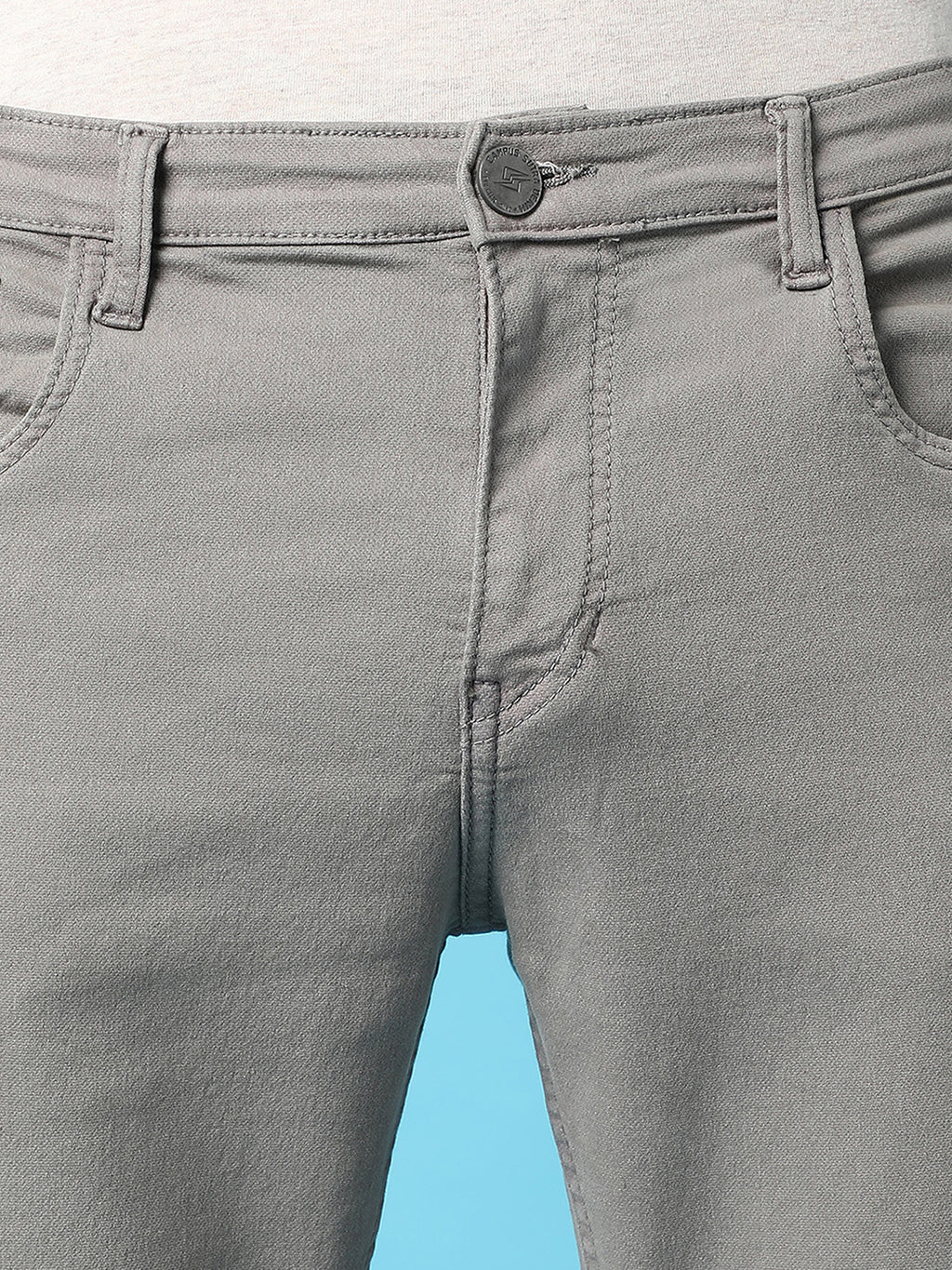 Rolled Hem Denim Jeans