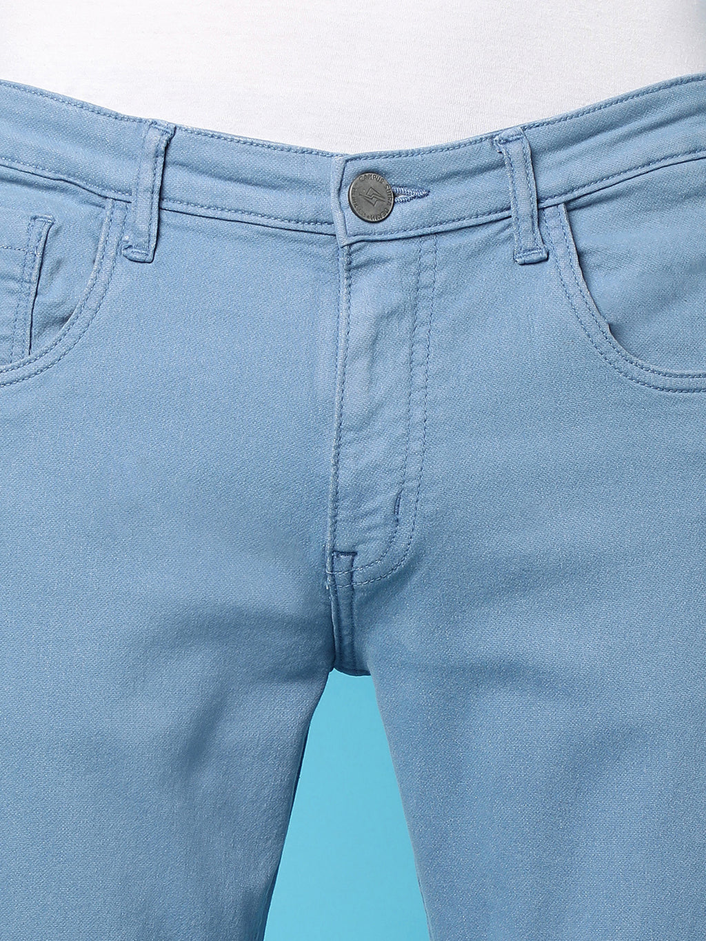 Rolled Hem Denim Jeans