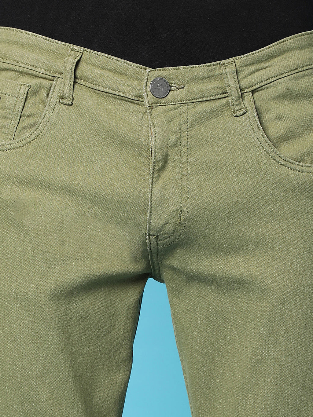 Rolled Hem Denim Jeans