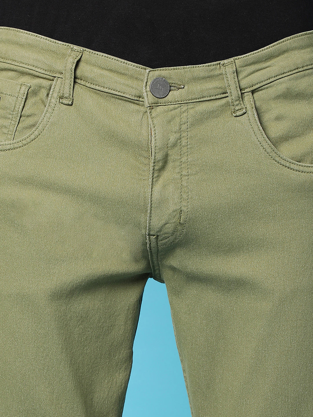 Rolled Hem Denim Jeans