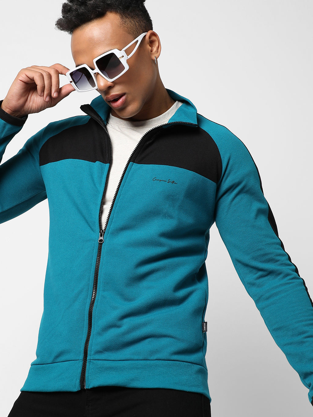 Zip-Front Jacket With Contrast Detail