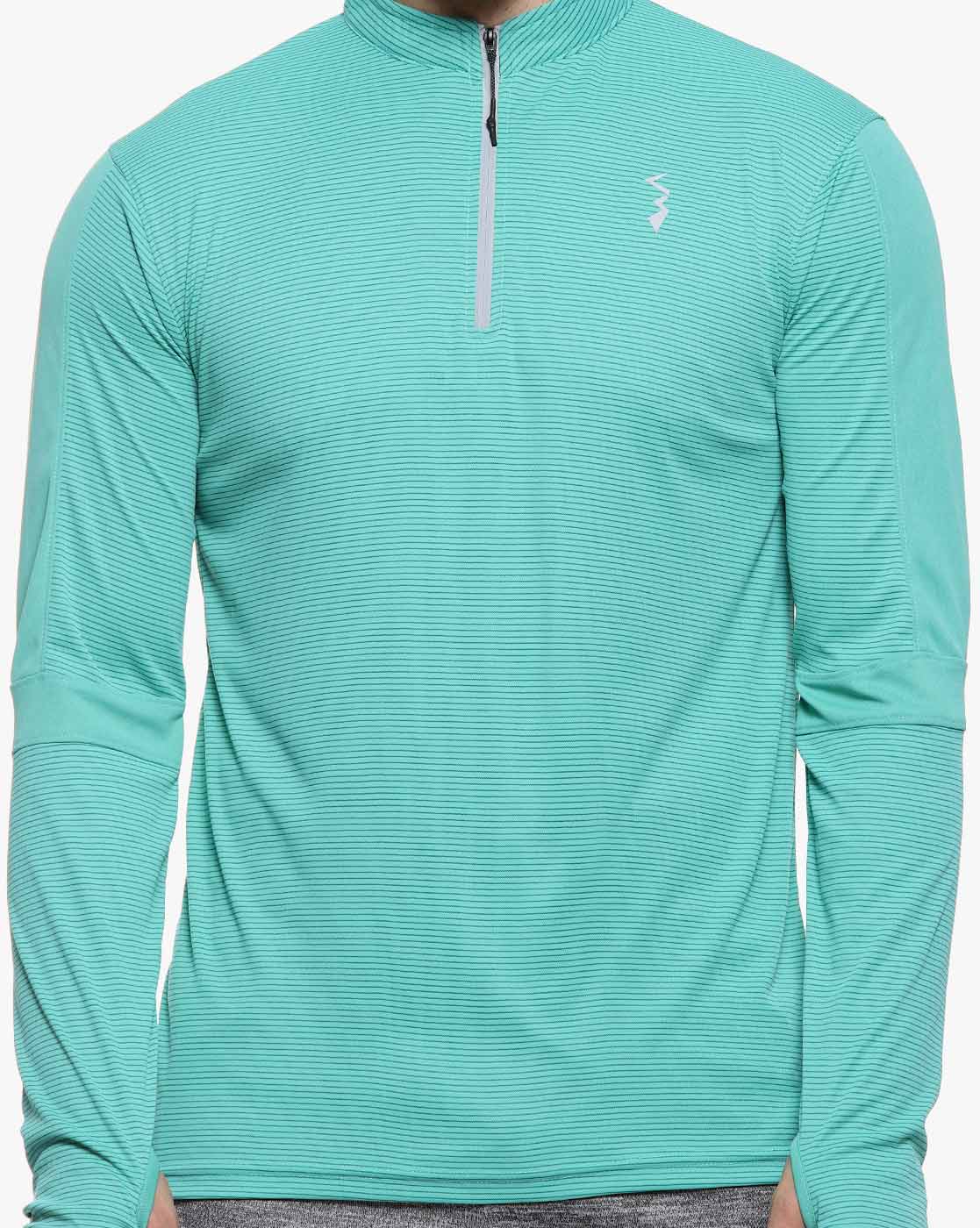 ₹599 Campus Sutra Men's Mint Green Basic Activewear T-Shirt