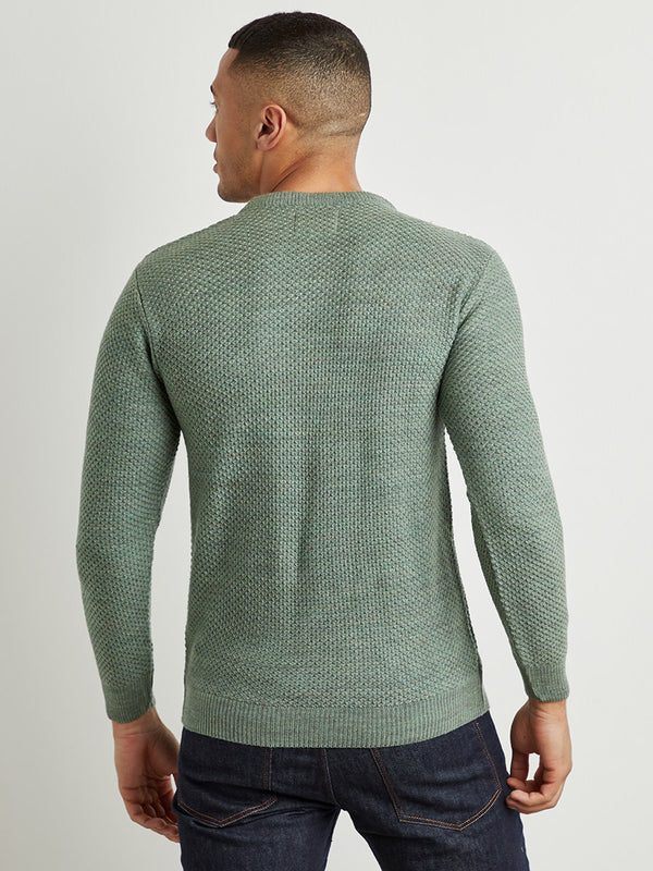 Textured Knit Pullover Sweater