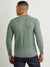 Men Solid Olive Green Crew Neck Sweater