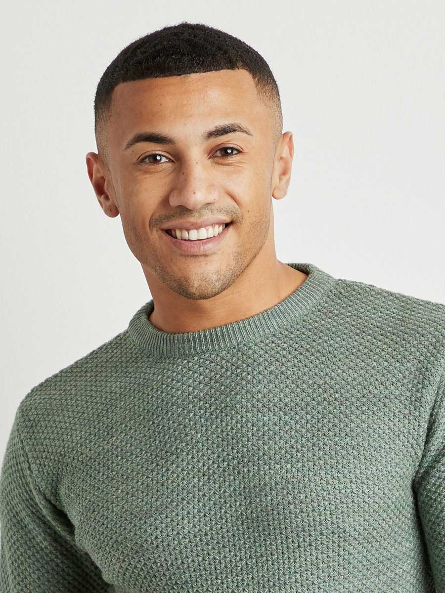 Textured Knit Pullover Sweater