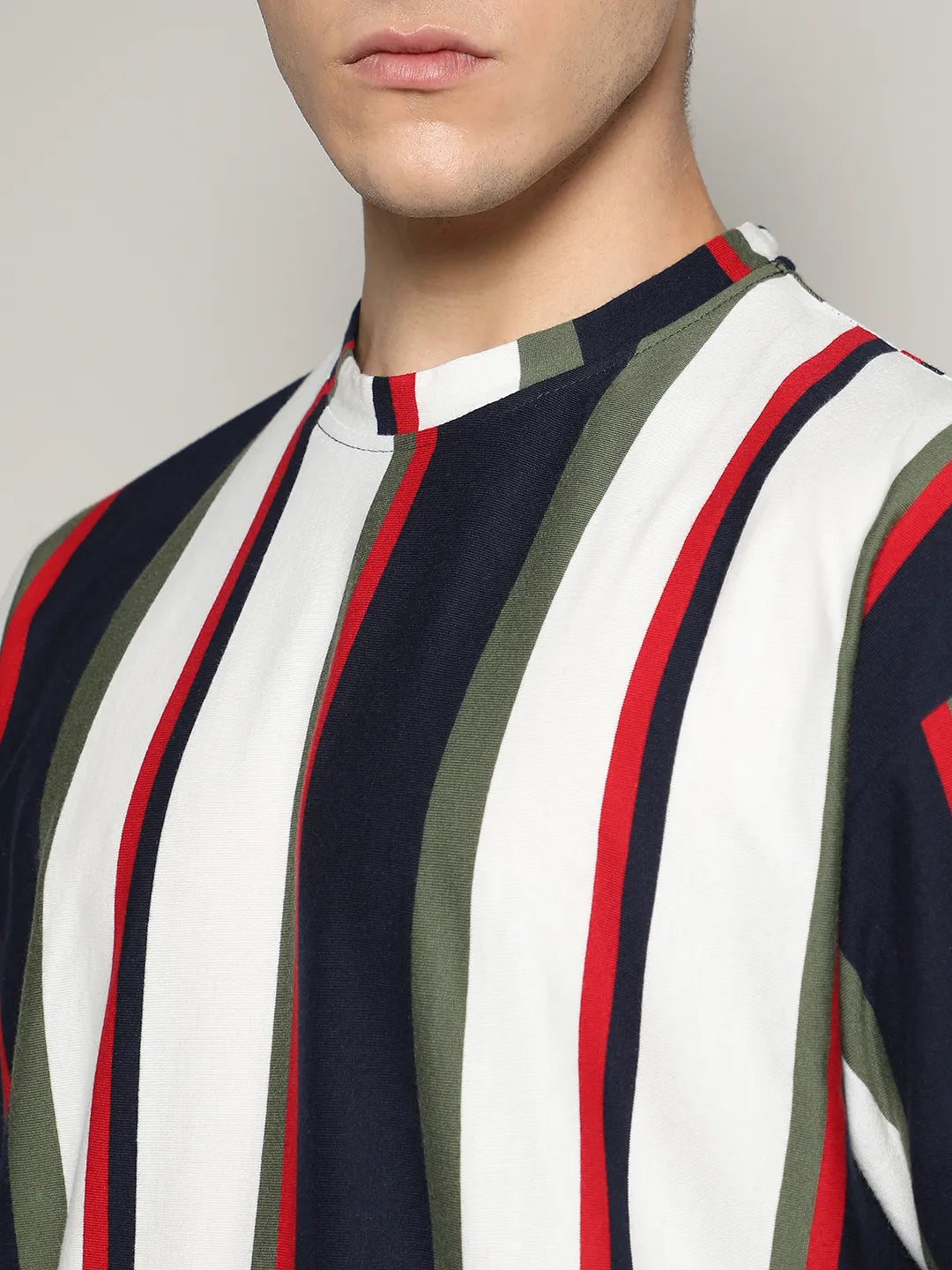 Oversized Unbalanced Striped Co-Ord Set