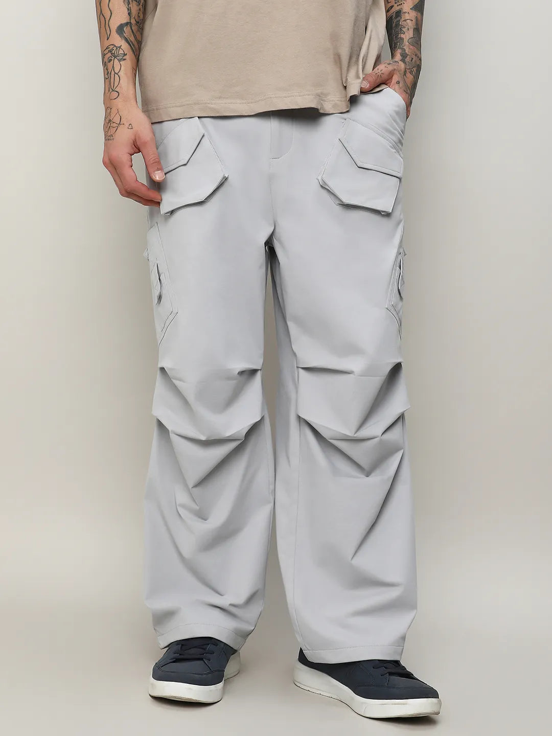 Asymmetrical Parachute Trousers