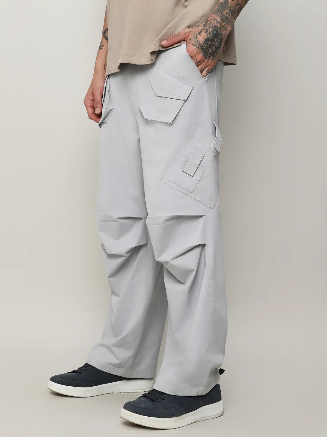 Asymmetrical Parachute Trousers