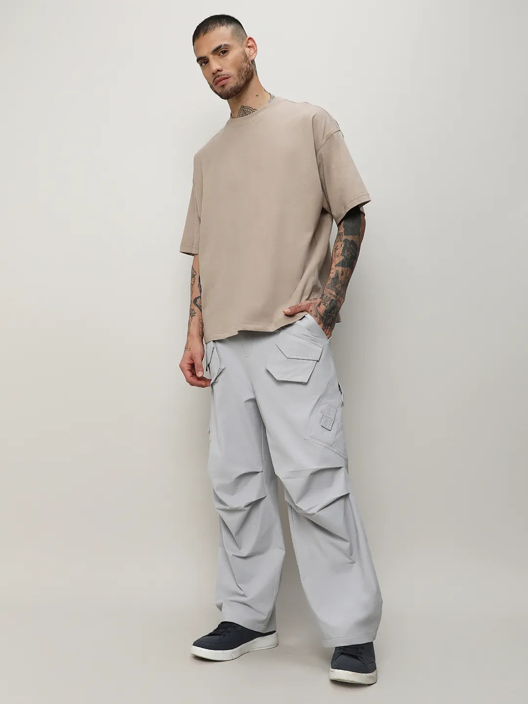 Asymmetrical Parachute Trousers