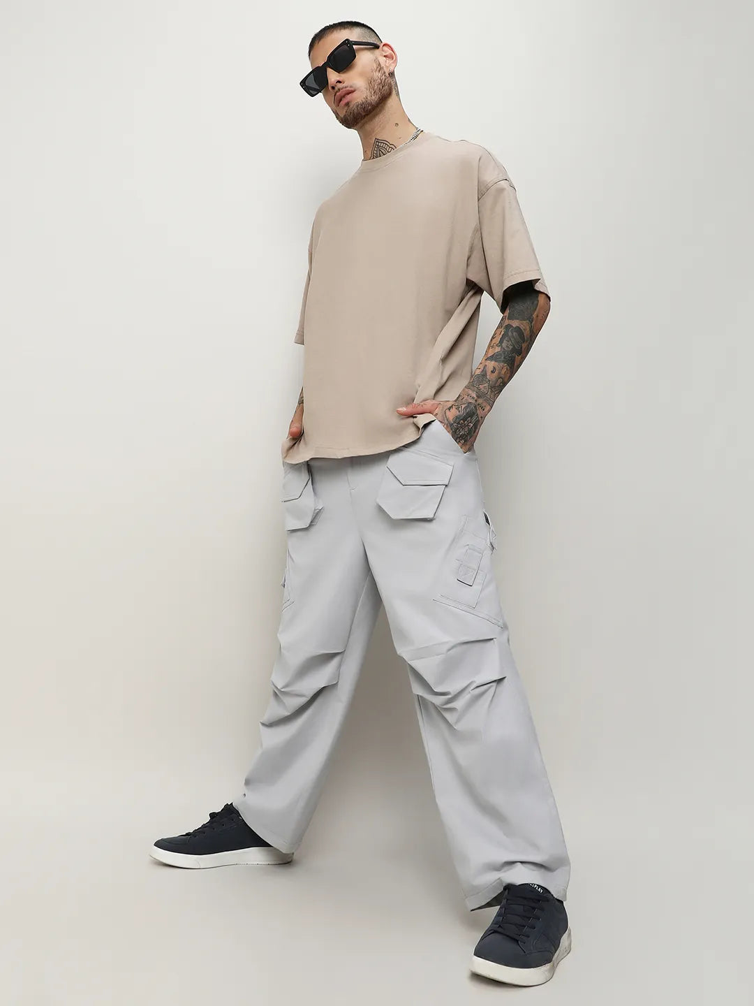 Asymmetrical Parachute Trousers