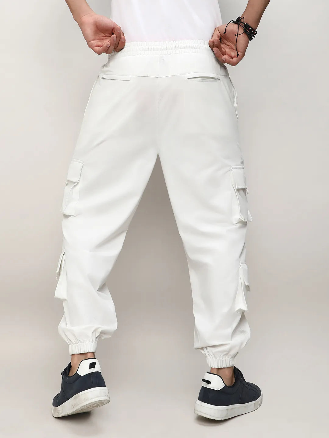 Cuffed Hem Cargo Trousers