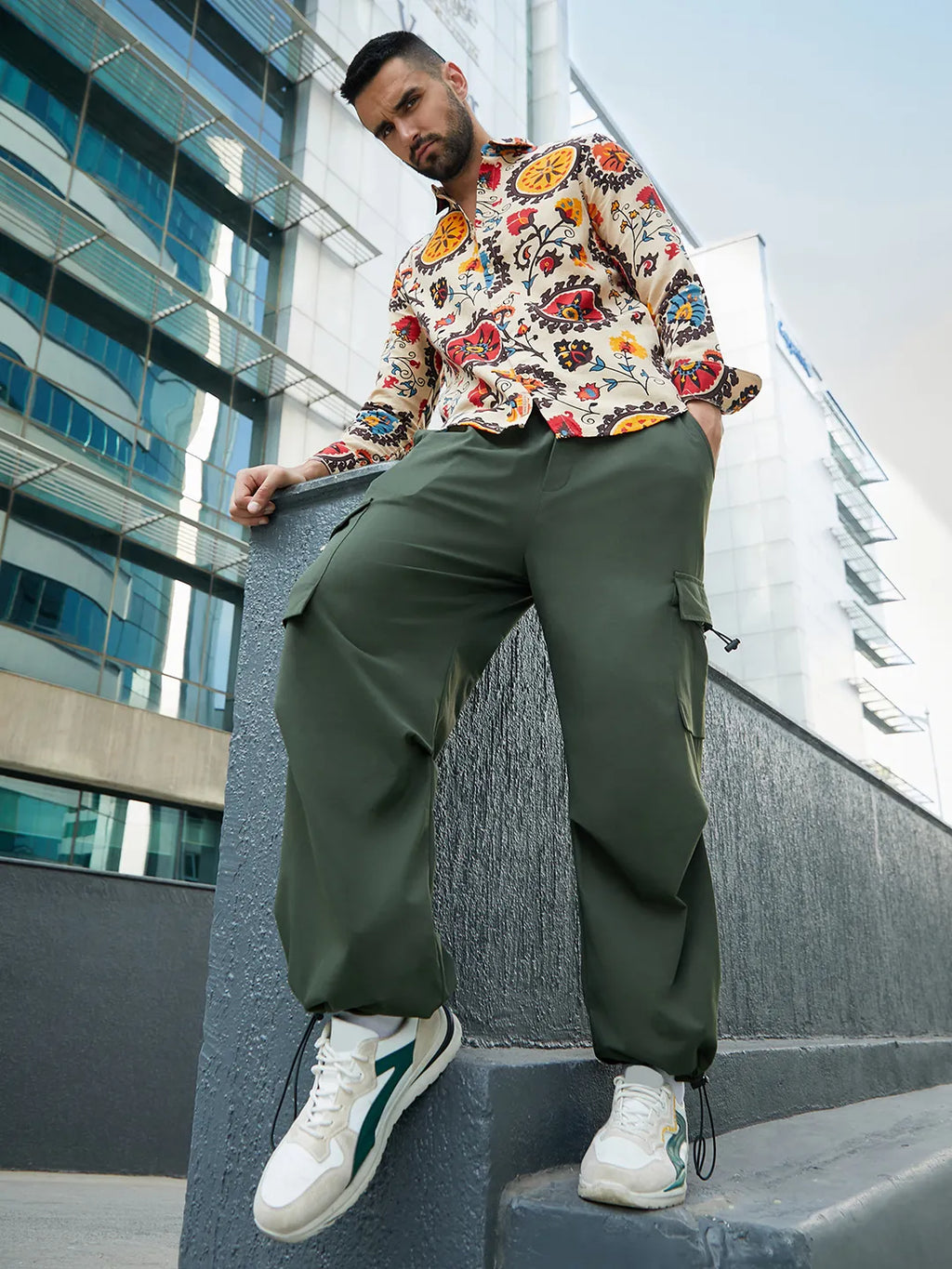 Solid Cargo Parachute Trousers