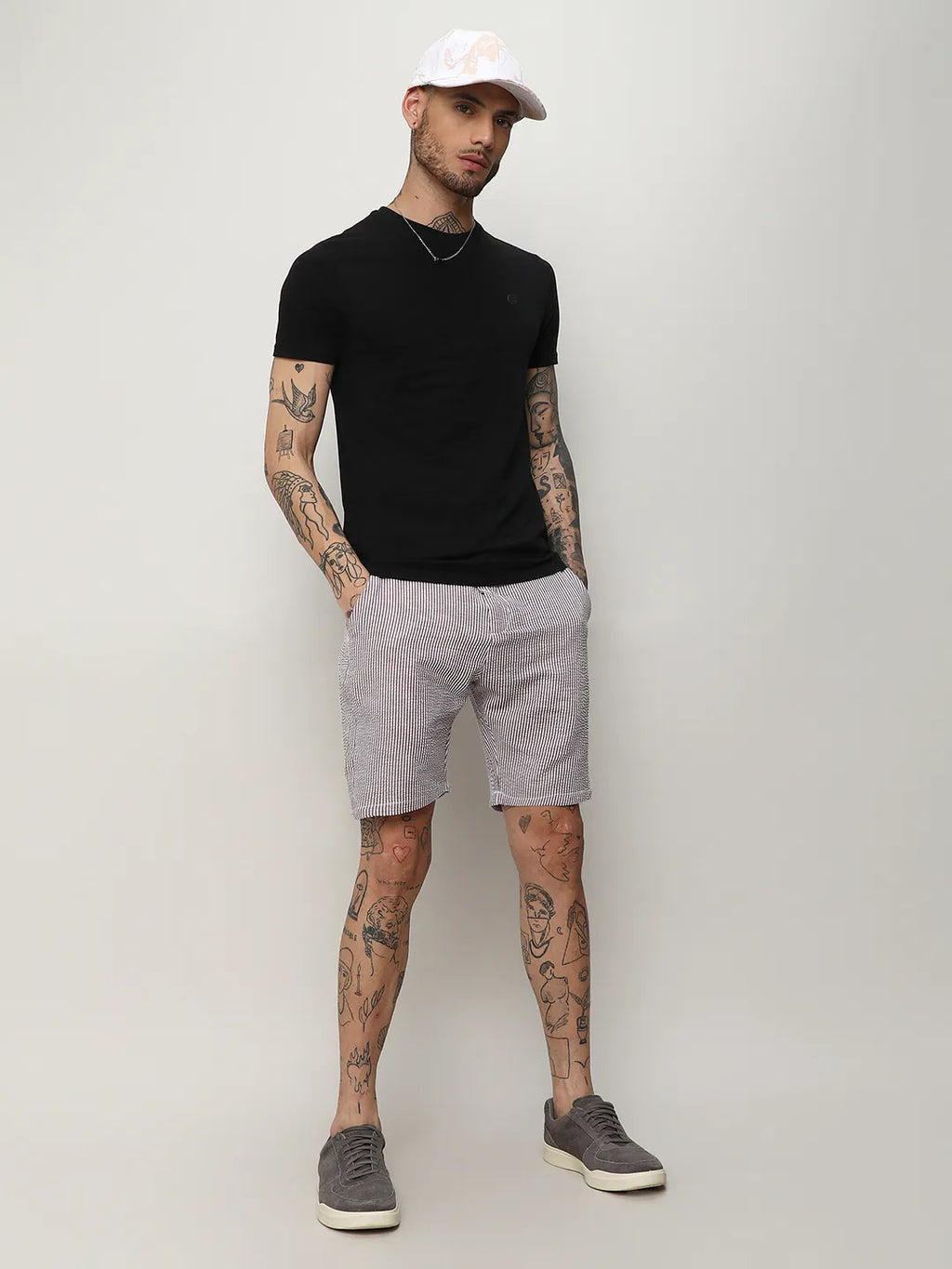 Seersucker Stripe Shorts