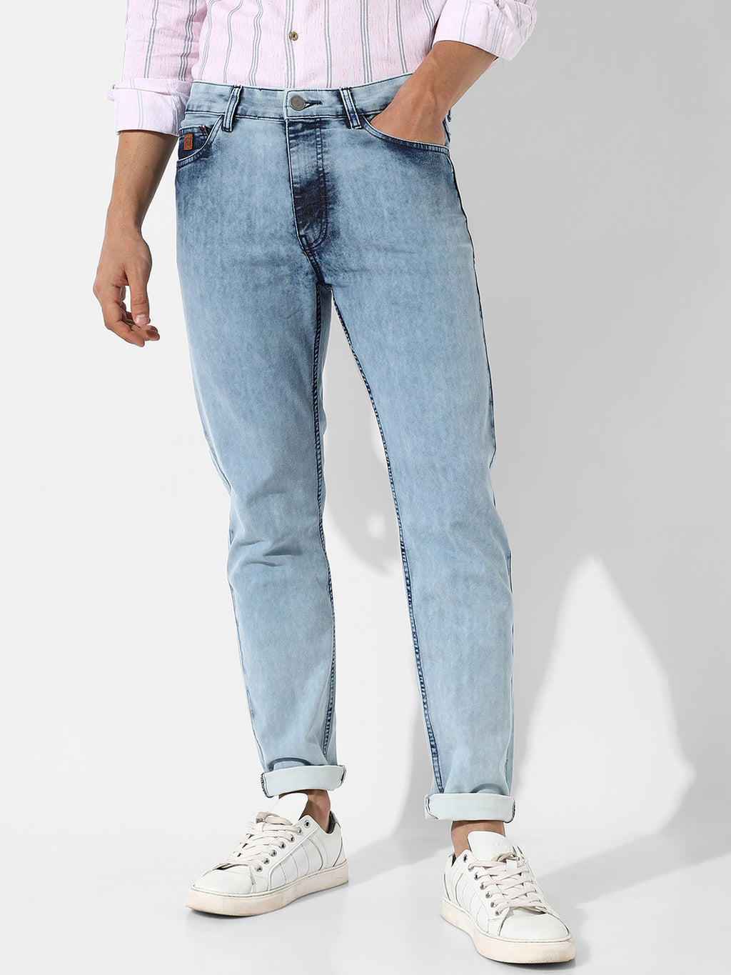 Light-Wash Denim Jeans