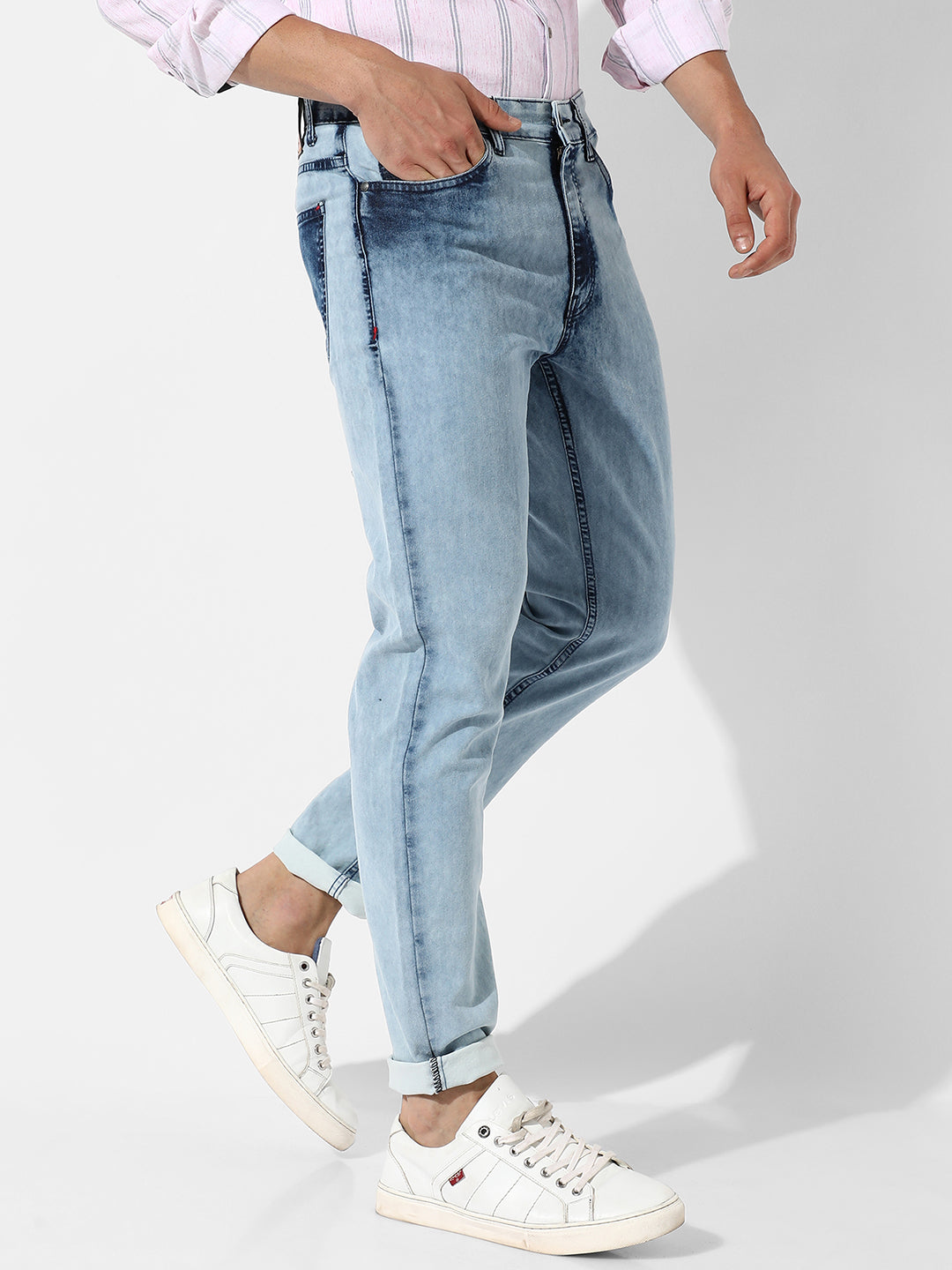 Light-Wash Denim Jeans
