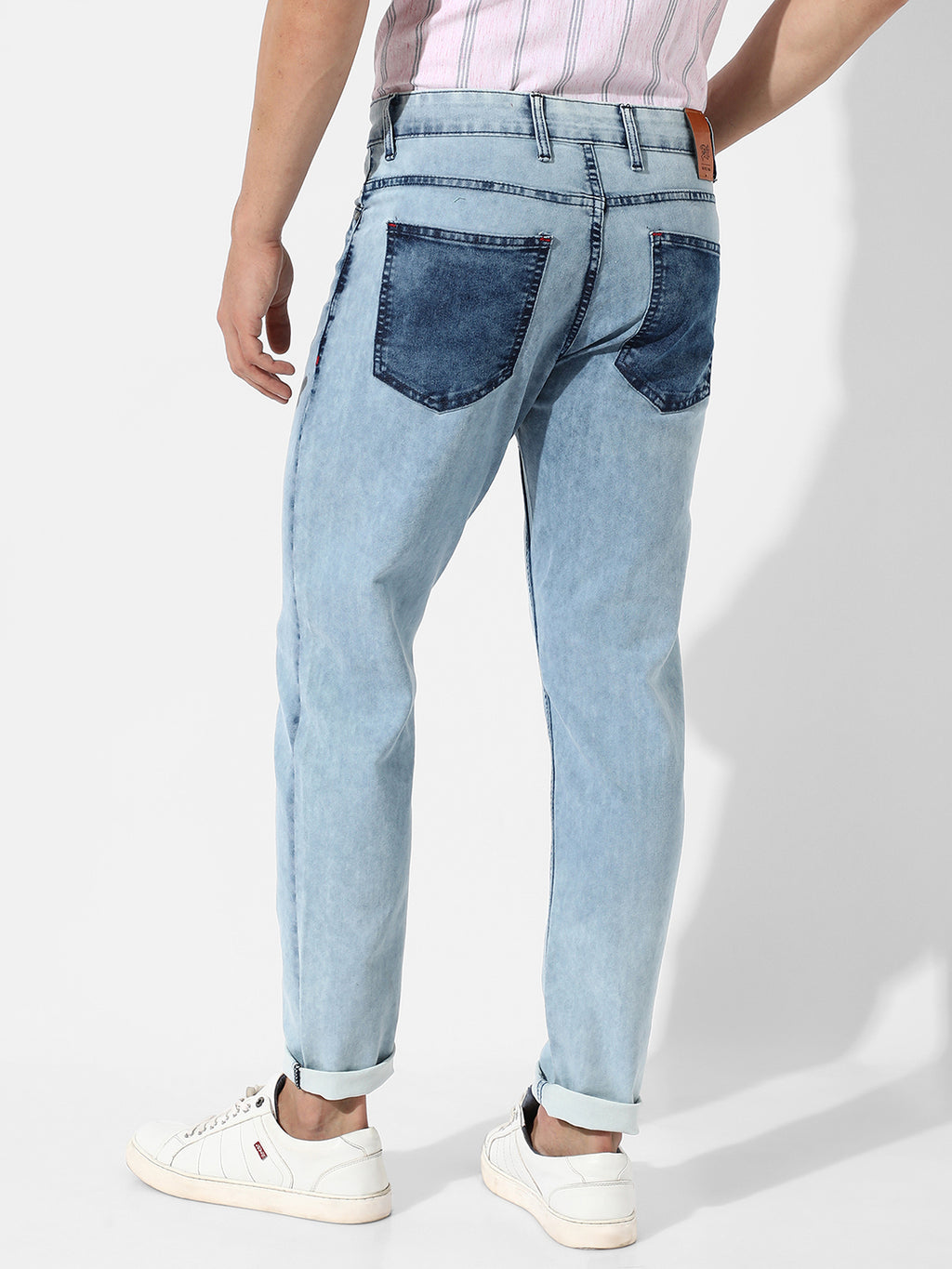 Light-Wash Denim Jeans