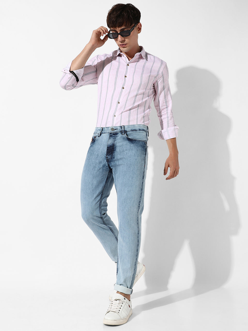 Light-Wash Denim Jeans