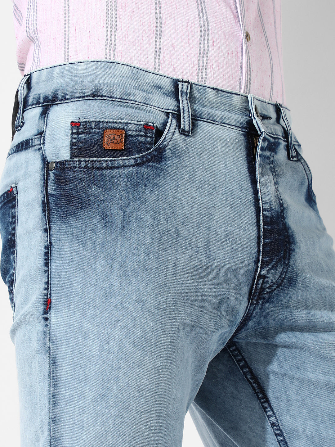 Light-Wash Denim Jeans