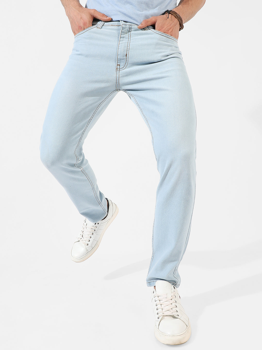 Light-Washed Denim Jeans