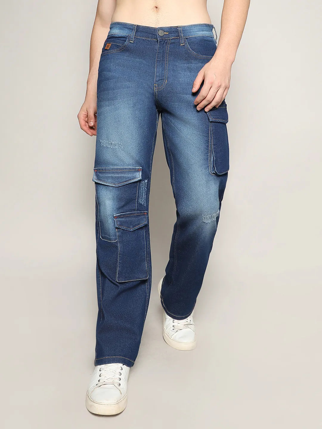 Utility Cargo Denim Jeans