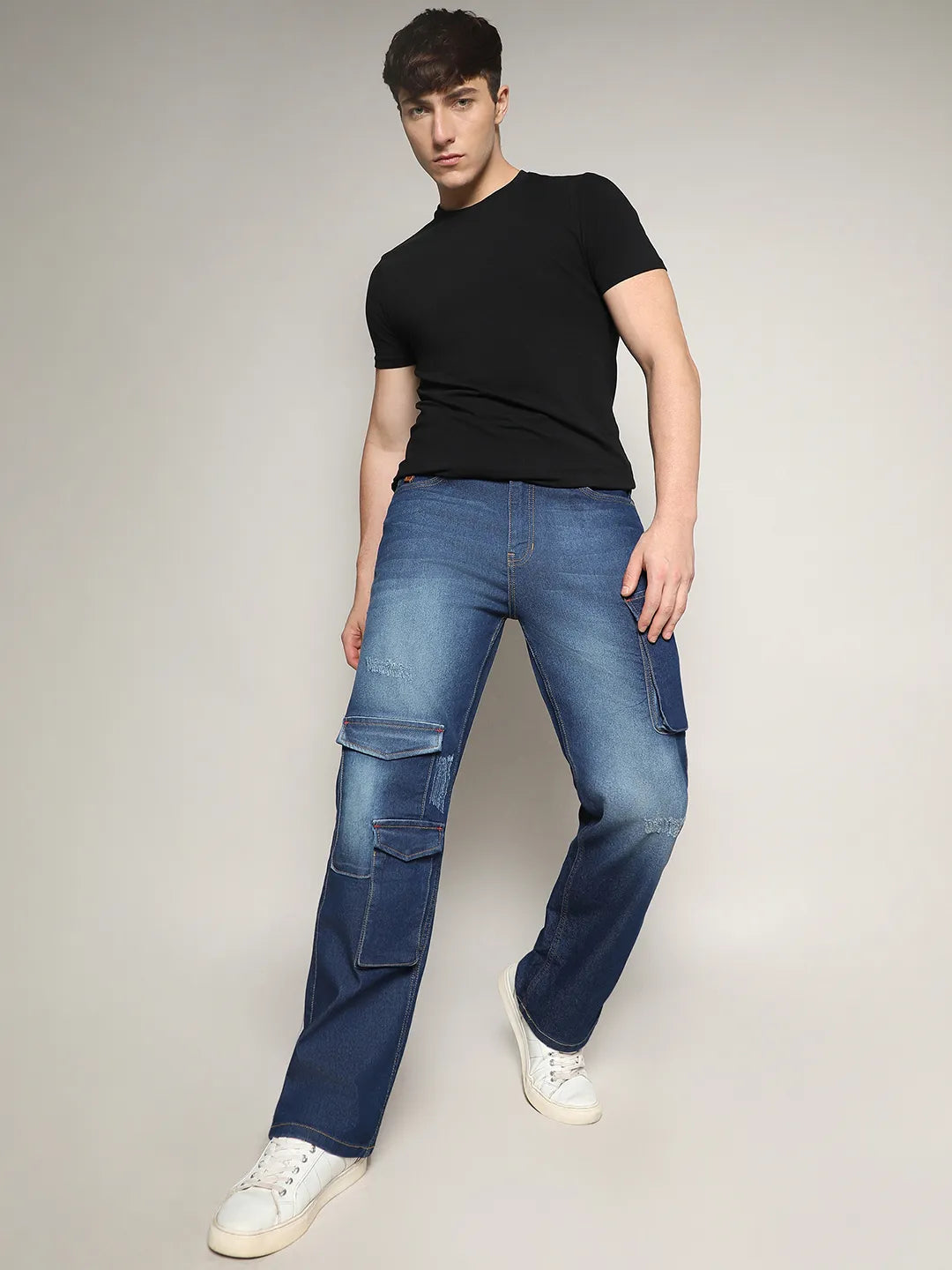 Utility Cargo Denim Jeans