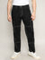 Jet Black Contrast Stitched Denim Jeans
