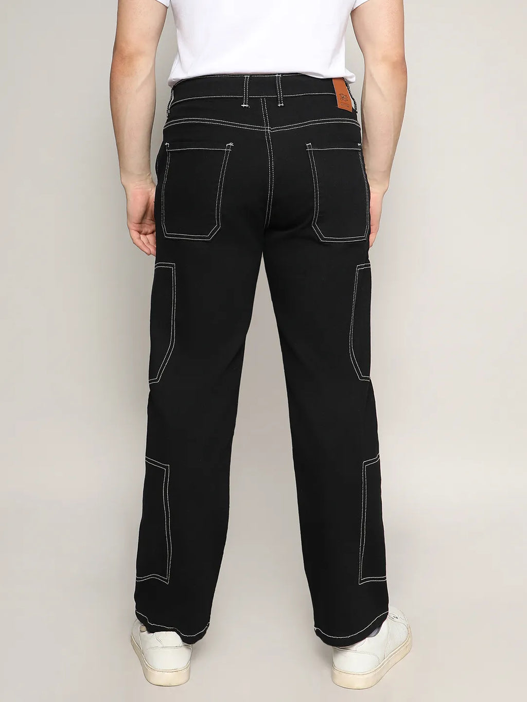 Contrast Stitched Denim Jeans 36 - Main Image