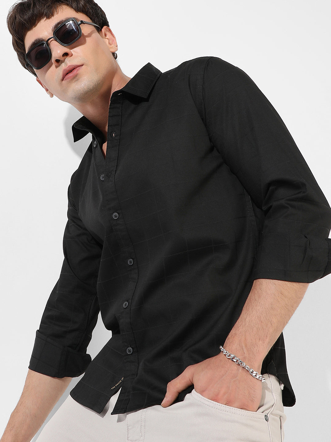 Jet Black Casual Shirt