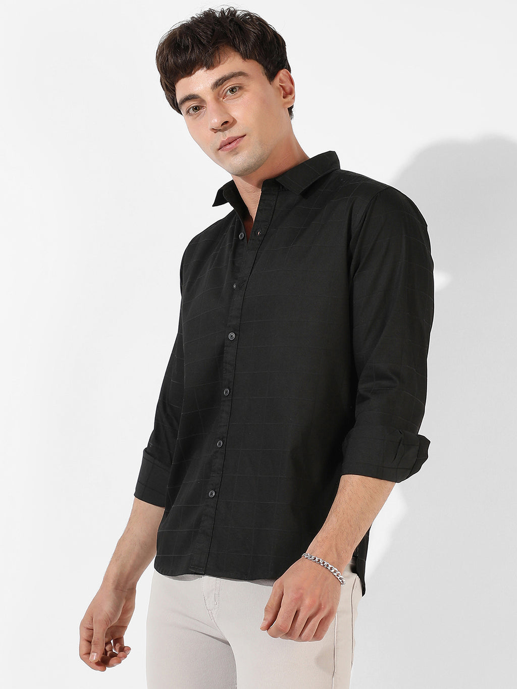 Jet Black Casual Shirt