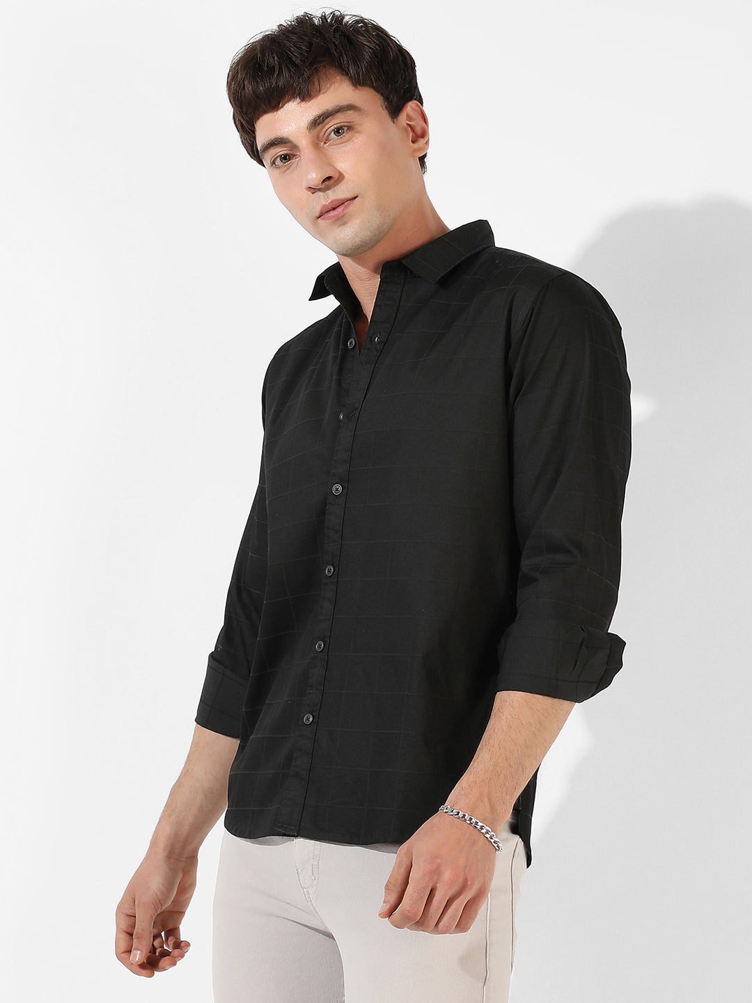 Jet Black Casual Shirt