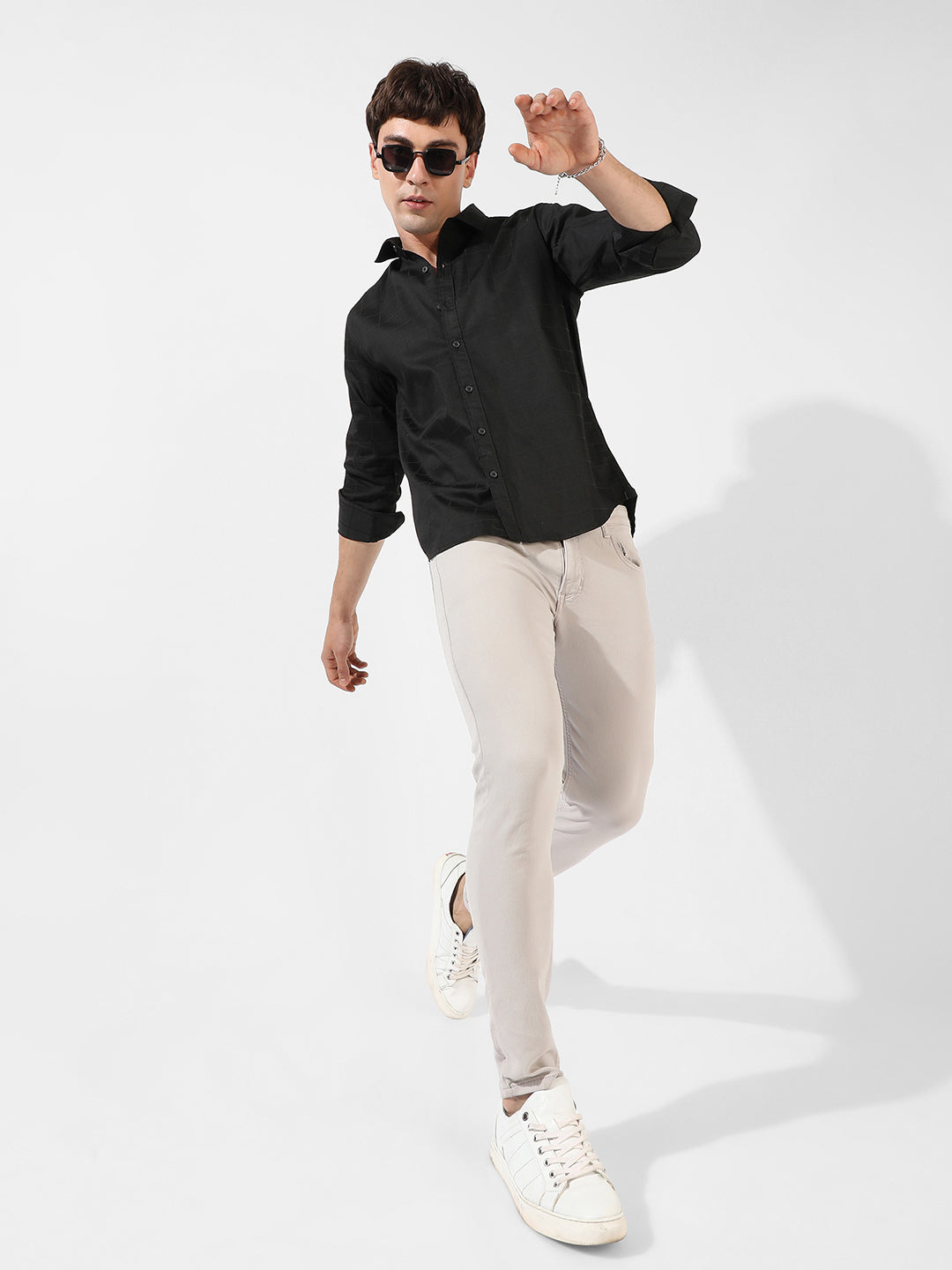 Jet Black Casual Shirt