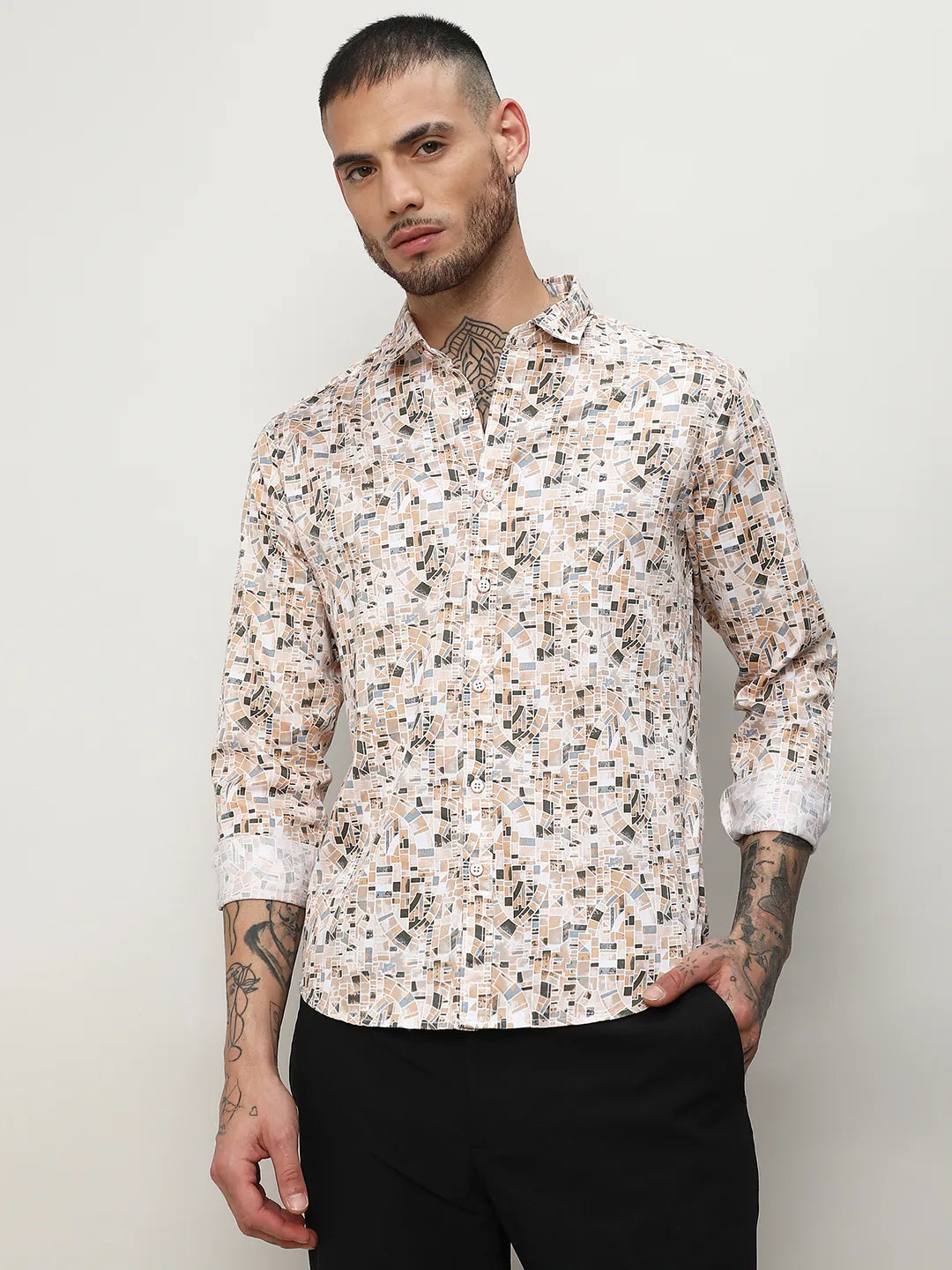 Abstract Cotton Shirt