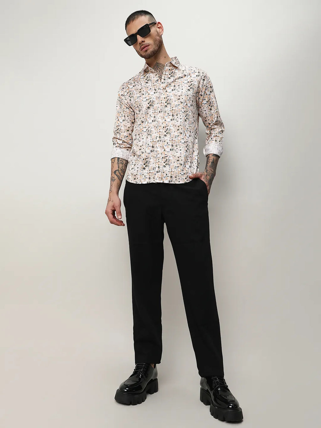 Abstract Cotton Shirt